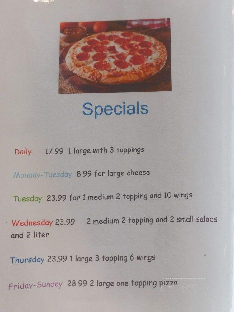 Pepperoni's - College Station, TX menu_pic