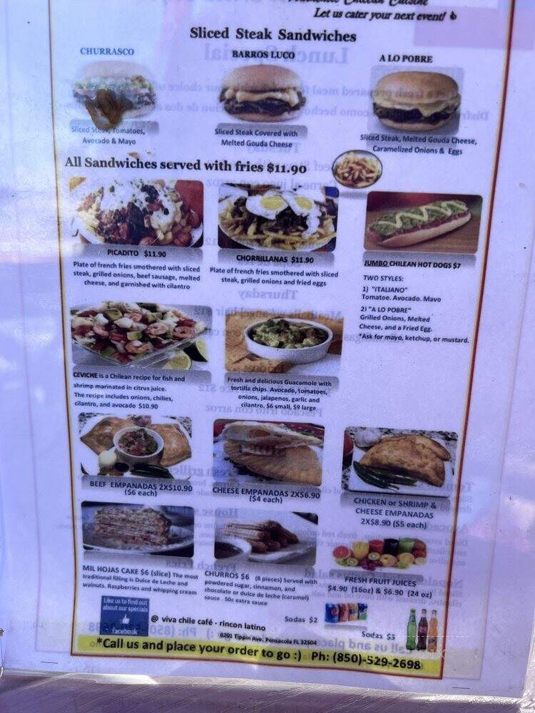 Viva Chile Cafe - Pensacola, FL menu_pic