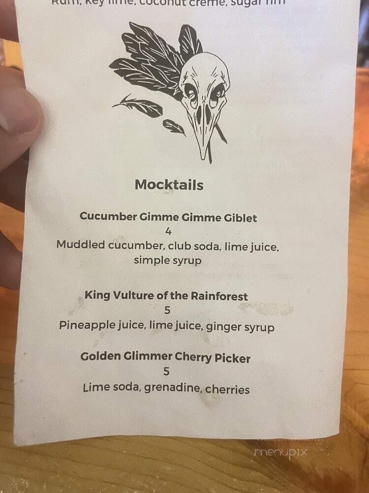 Vultures - Colorado Springs, CO menu_pic