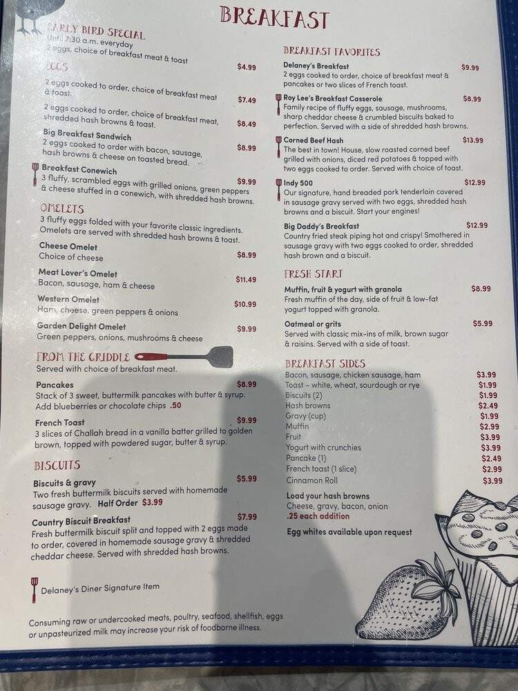Delaney's Diner - Groveport, OH menu_pic