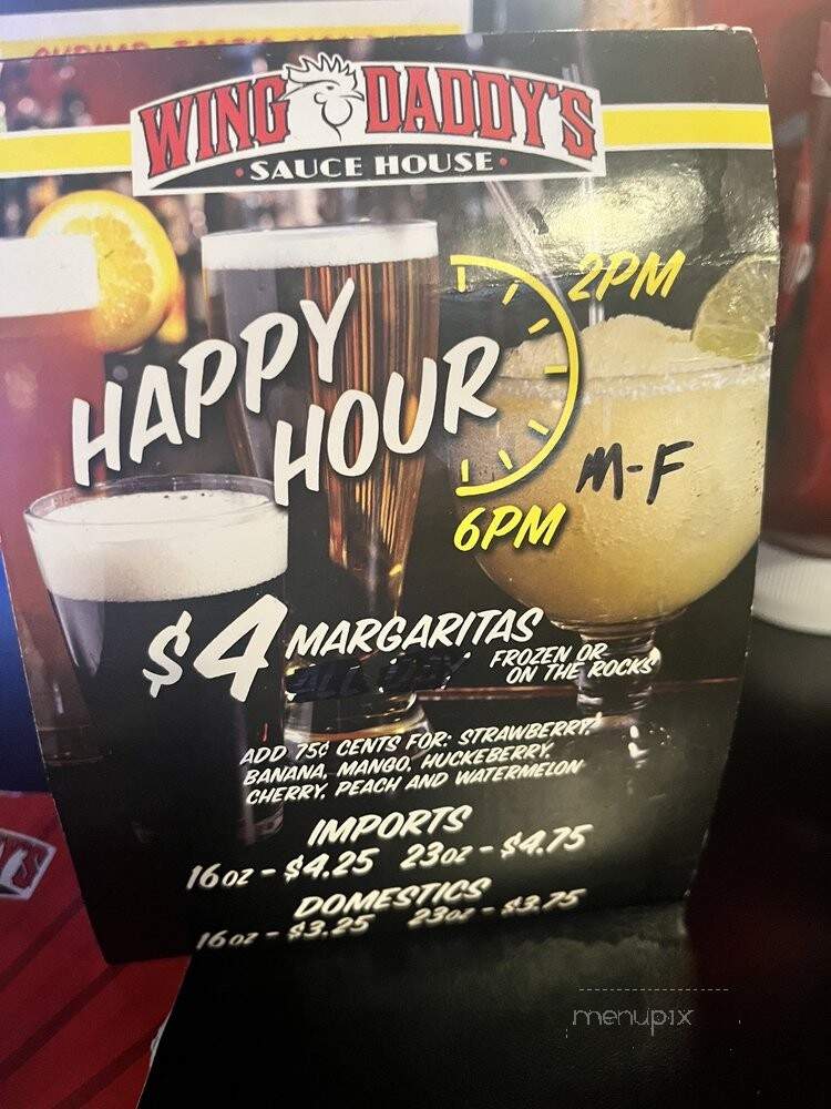 Wing Daddy's Sauce House - Socorro, TX menu_pic