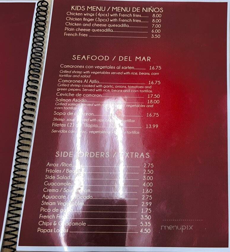 Andrea's Taqueria - Lynn, MA menu_pic