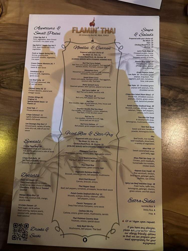 Flamin' Thai - Minneapolis, MN menu_pic