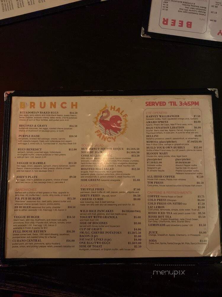 Half Fancy - Minneapolis, MN menu_pic