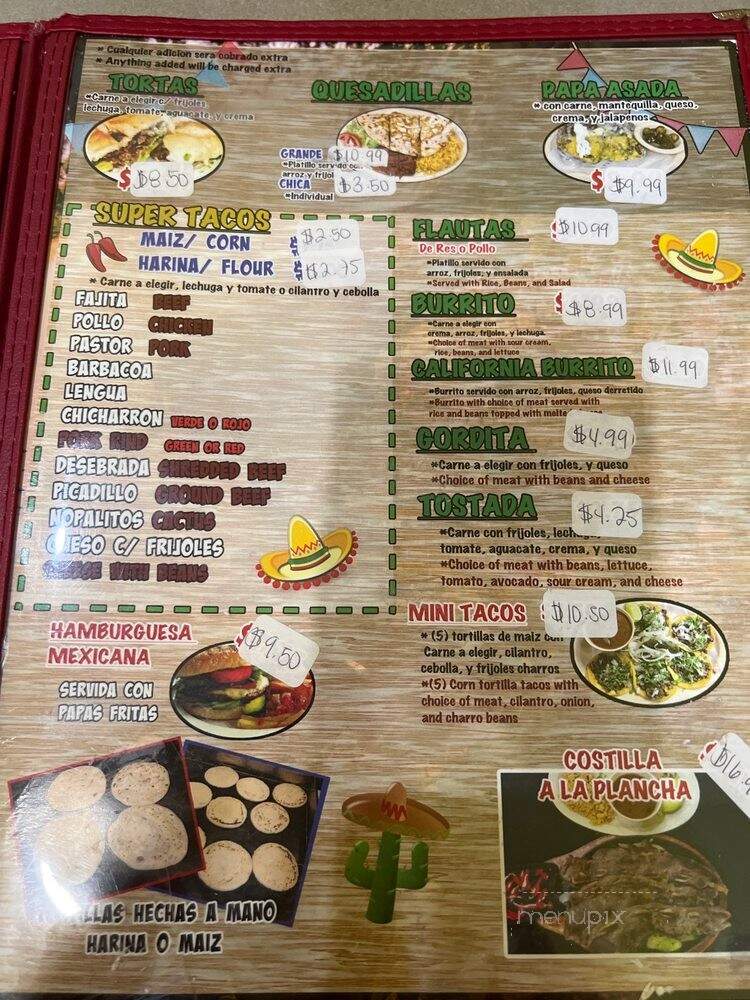 Takeria Super - Pasadena, TX menu_pic