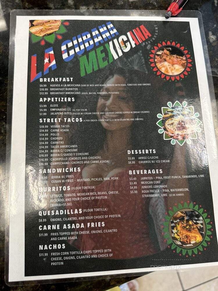 La Cubana Mexicana - Lighthouse Point, FL menu_pic