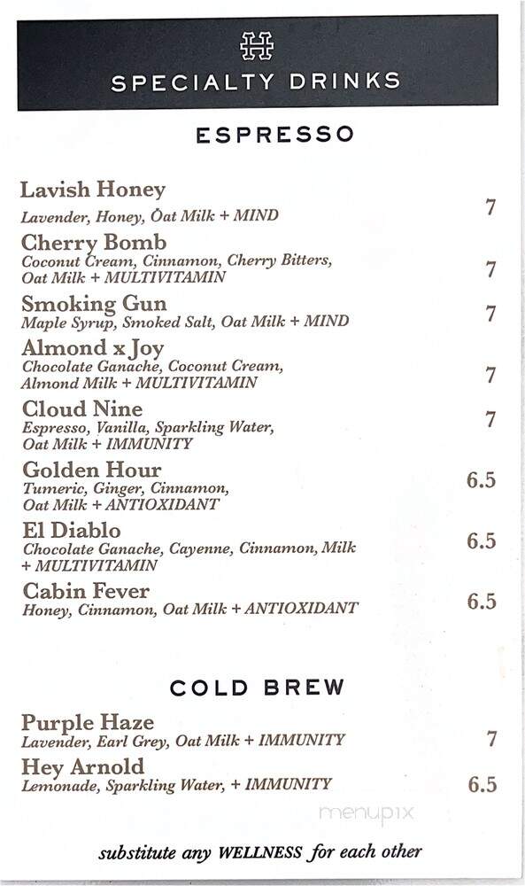 Humblemaker Coffee Co. - Los Angeles, CA menu_pic