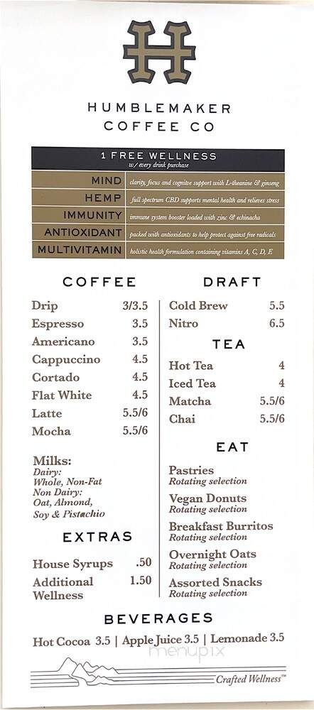 Humblemaker Coffee Co. - Los Angeles, CA menu_pic