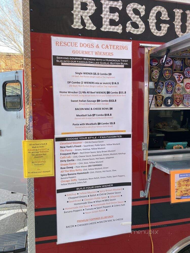 Rescue Dogs & Catering - Wake Forest, NC menu_pic