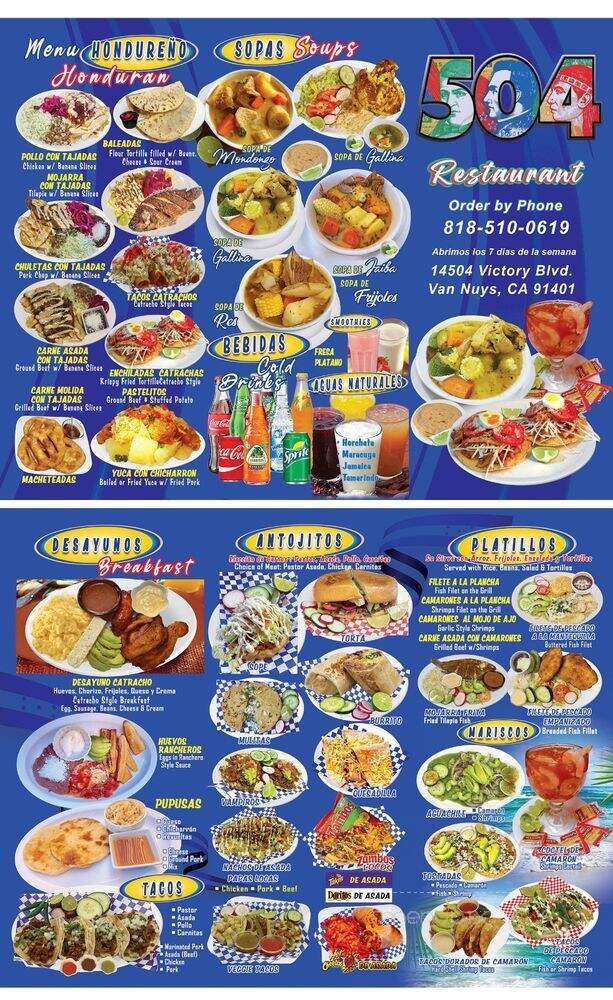 504 Restaurant - Los Angeles, CA menu_pic