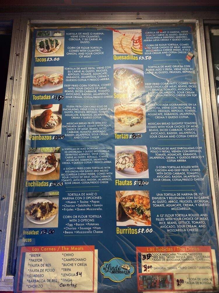 Mi Lindo Michoacan - Austin, TX menu_pic