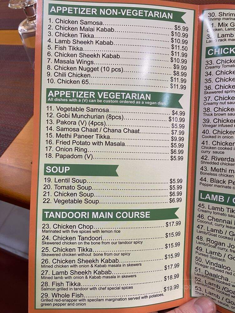 Riverdale Indian Grill - Bronx, NY menu_pic