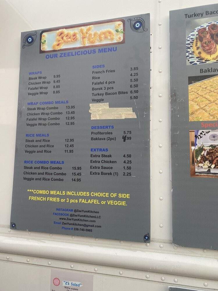 Zeeyum Kitchen - Greensboro, NC menu_pic