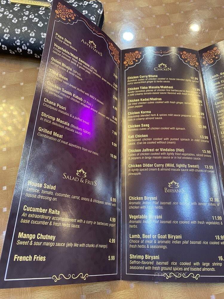 Shukriya Indian Spice and Afghan Grill - Queens, NY menu_pic