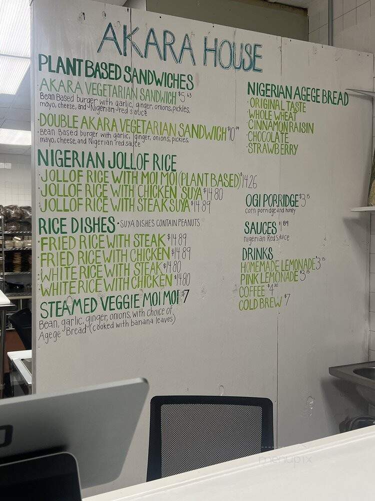 Akara House - New York, NY menu_pic