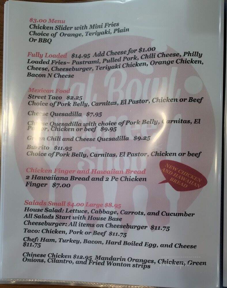 Cal Bowl Coffee Shop - Lakewood, CA menu_pic