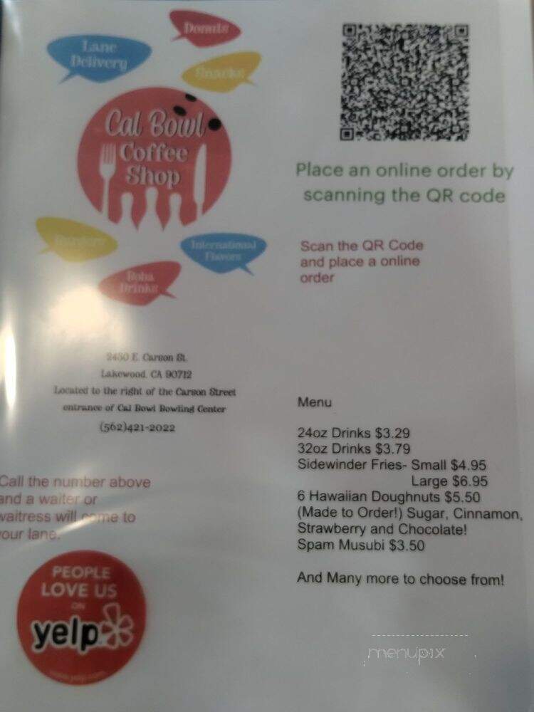 Cal Bowl Coffee Shop - Lakewood, CA menu_pic