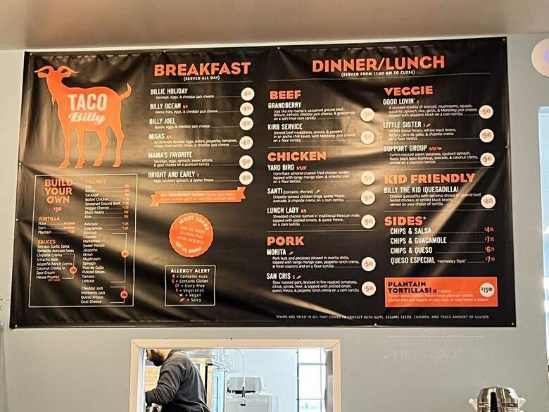 Taco Billy - Black Mountain, NC menu_pic