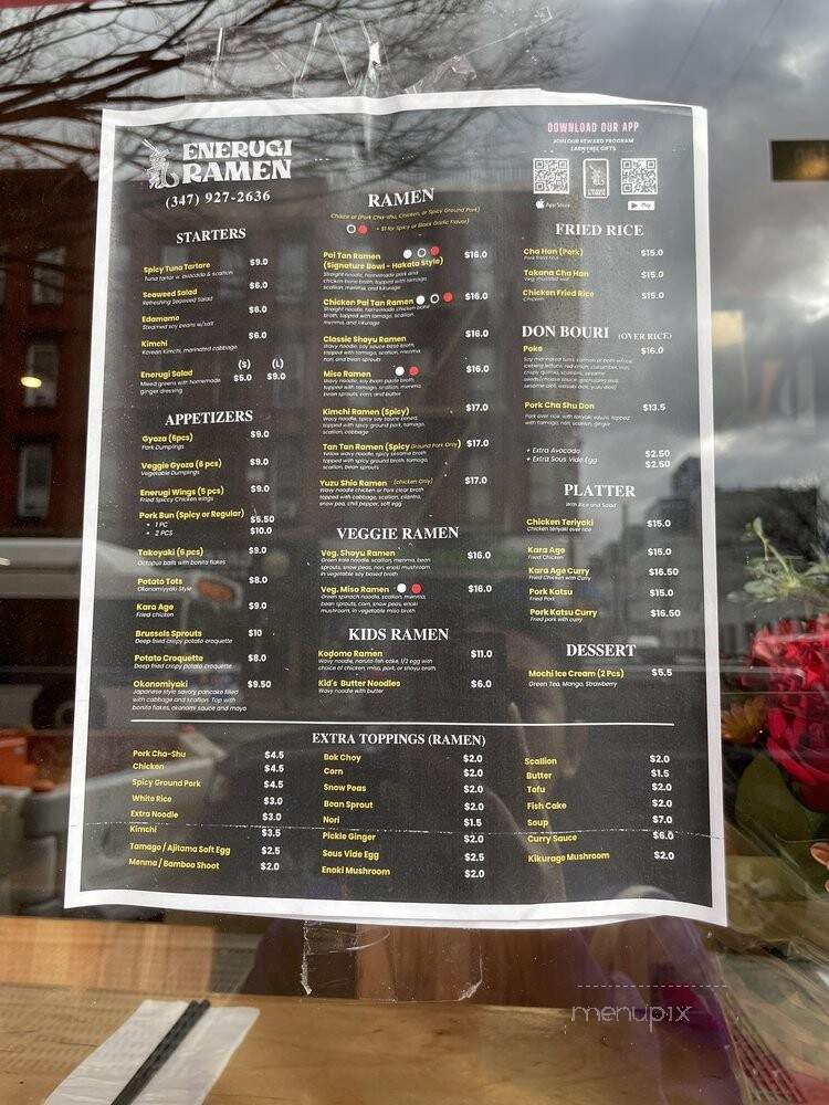 Enerugi Ramen - Brooklyn, NY menu_pic