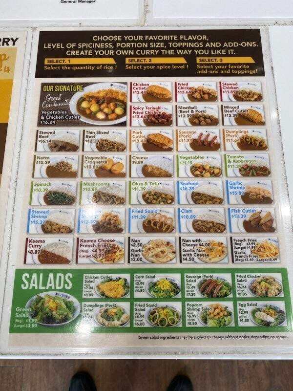 Curry House CoCo Ichibanya - Irvine, CA menu_pic