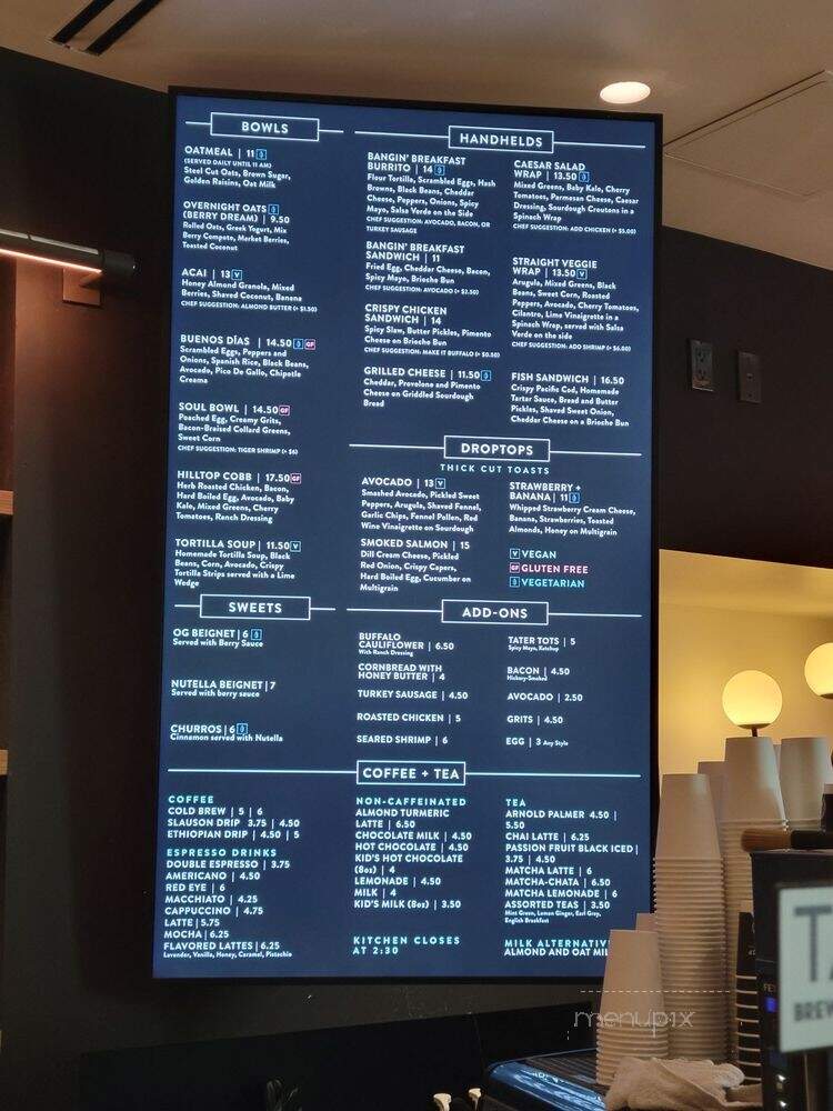 Hilltop Coffee and Kitchen - Los Angeles, CA menu_pic