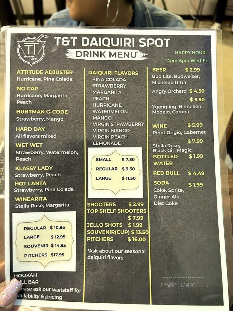 T&T Daiquiri Spot - McDonough, GA menu_pic