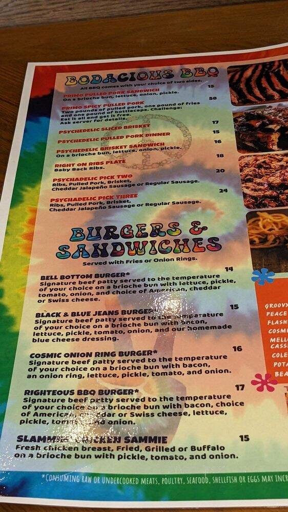 The Hippie BBQ and Grill - Sevierville, TN menu_pic