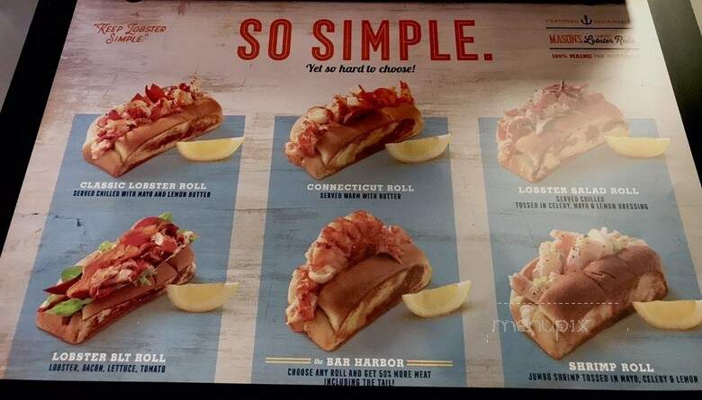 Mason's Famous Lobster Rolls - St. Petersburg, FL menu_pic
