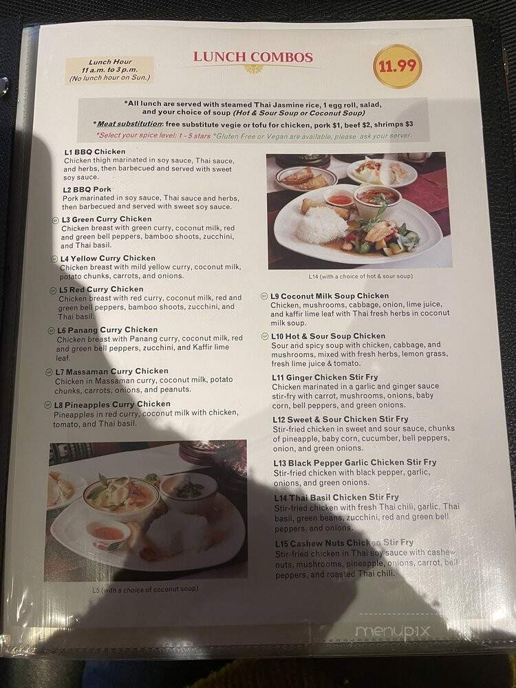 No. 1 Thai Fusion - Bountiful, UT menu_pic