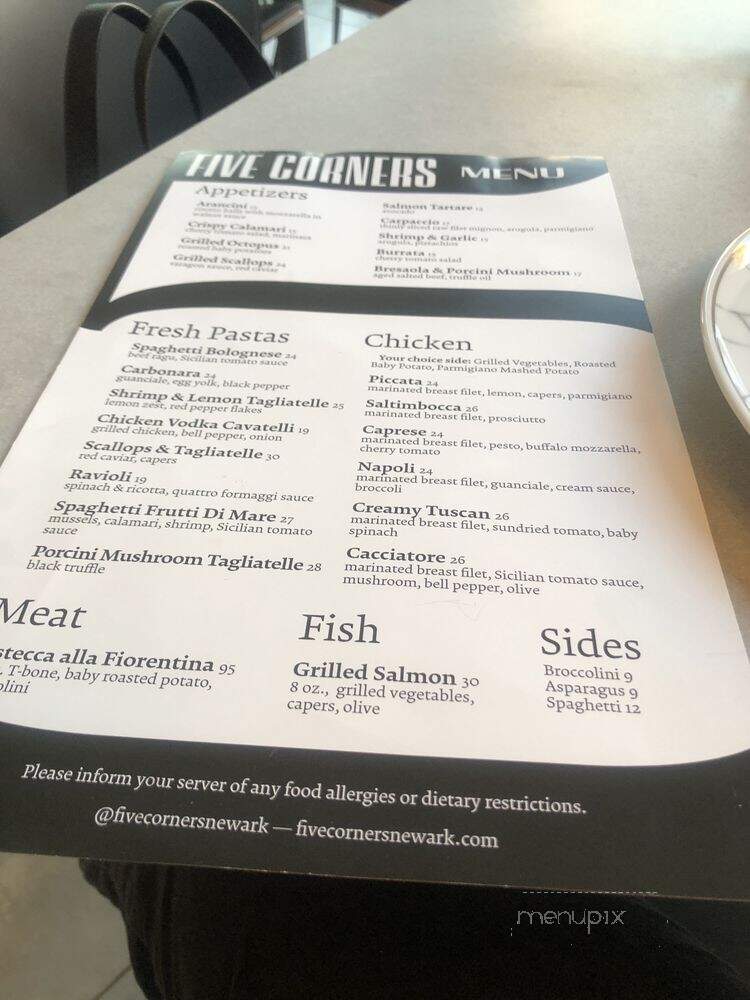 Five Corners Ristorante - Newark, NJ menu_pic