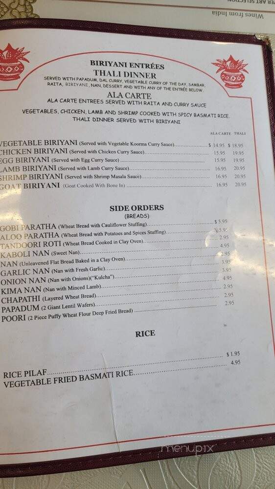 Ganesh Indian Cuisine - Beaverton, OR menu_pic