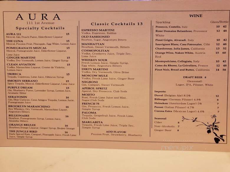 Aura Bar & Kitchen - New York, NY