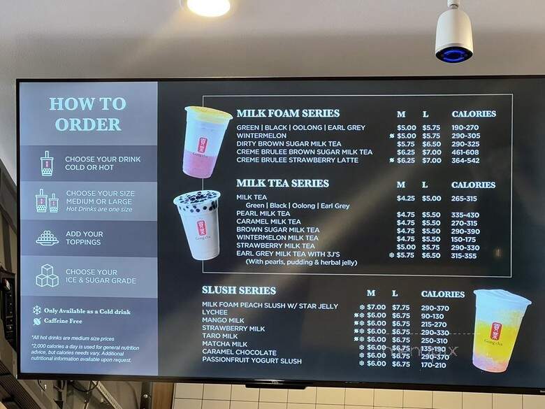 Gong Cha - Houston, TX menu_pic
