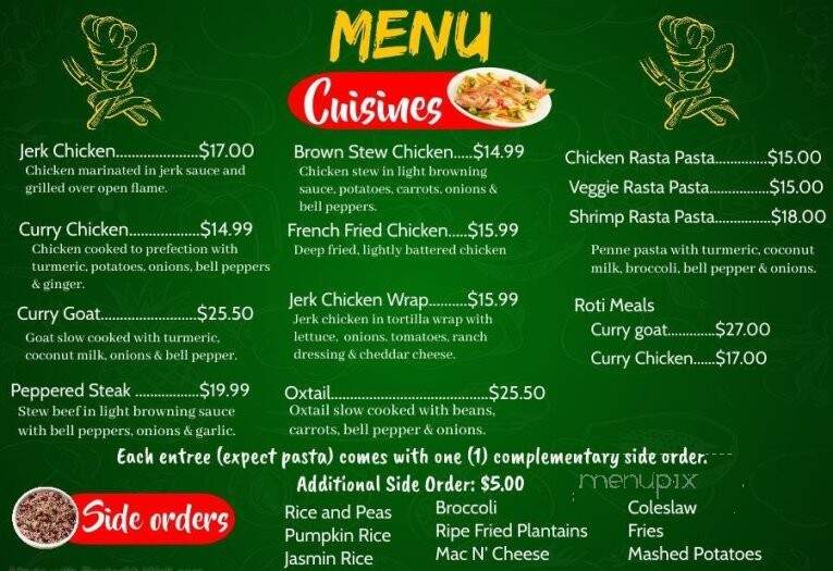 Irie Vybz Jamaican Restaurant - Blaine, MN menu_pic