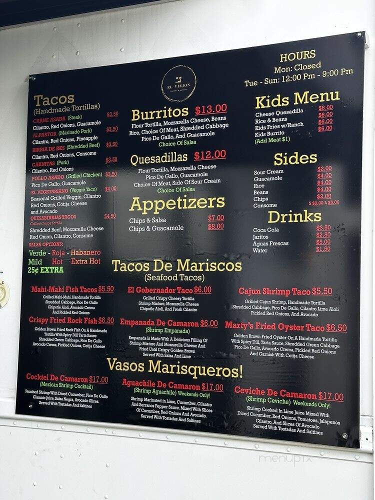 El Viejon Taqueria & Mariscos - Vancouver, WA menu_pic