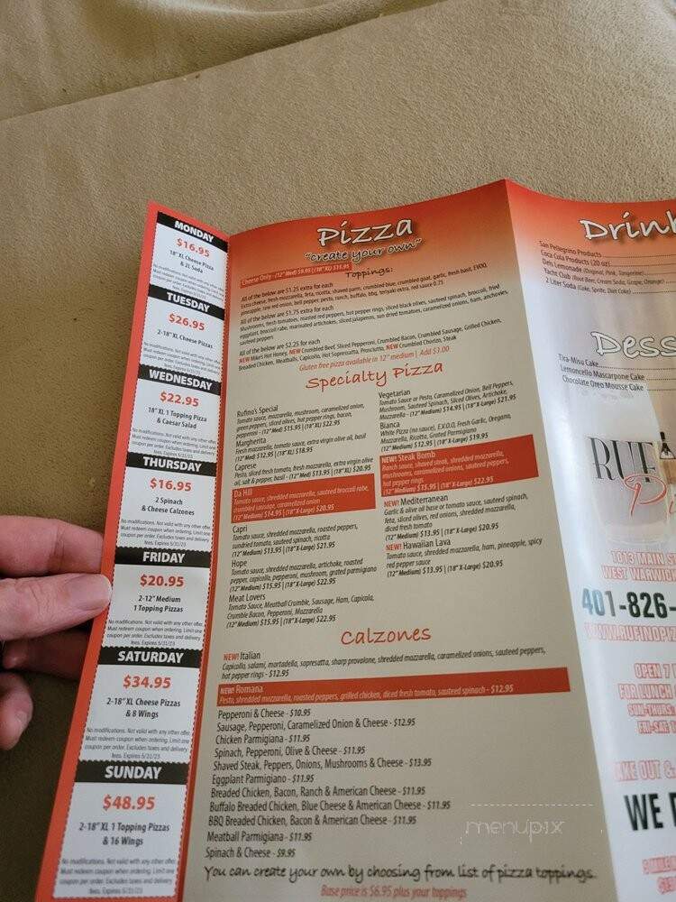 Rufino's Pizzeria - West Warwick, RI