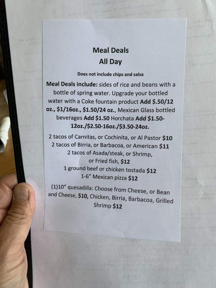 Orale - Sylvan Lake, MI menu_pic