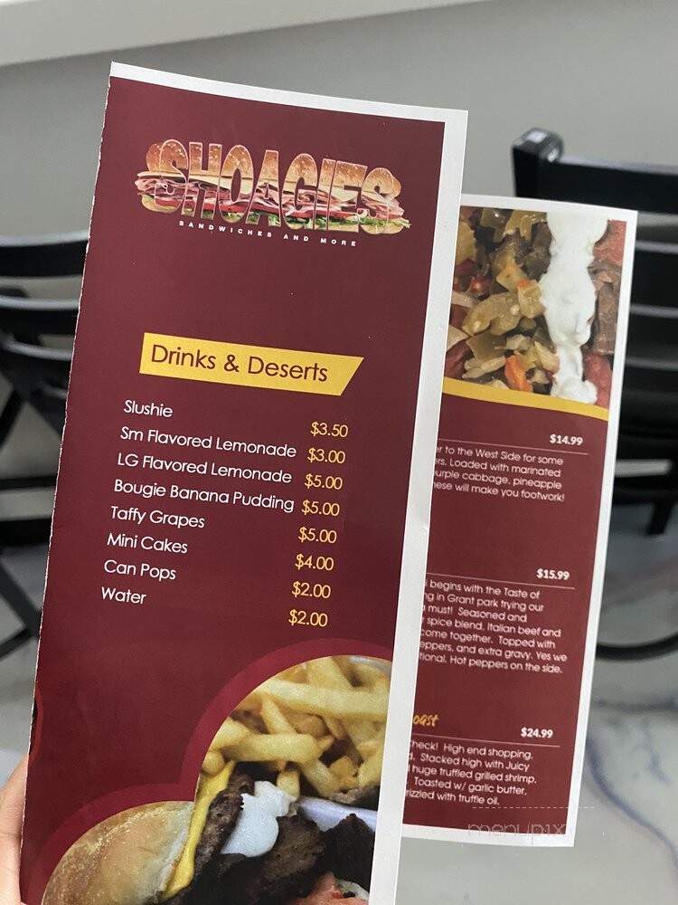 Shoagies - McKinney, TX menu_pic