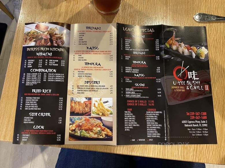U-Yee Sushi - Punta Gorda, FL menu_pic