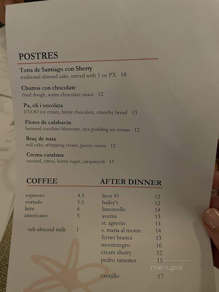 Flor Y Solera - Los Angeles, CA menu_pic