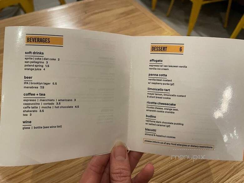 Forma Pasta Factory - Brooklyn, NY menu_pic