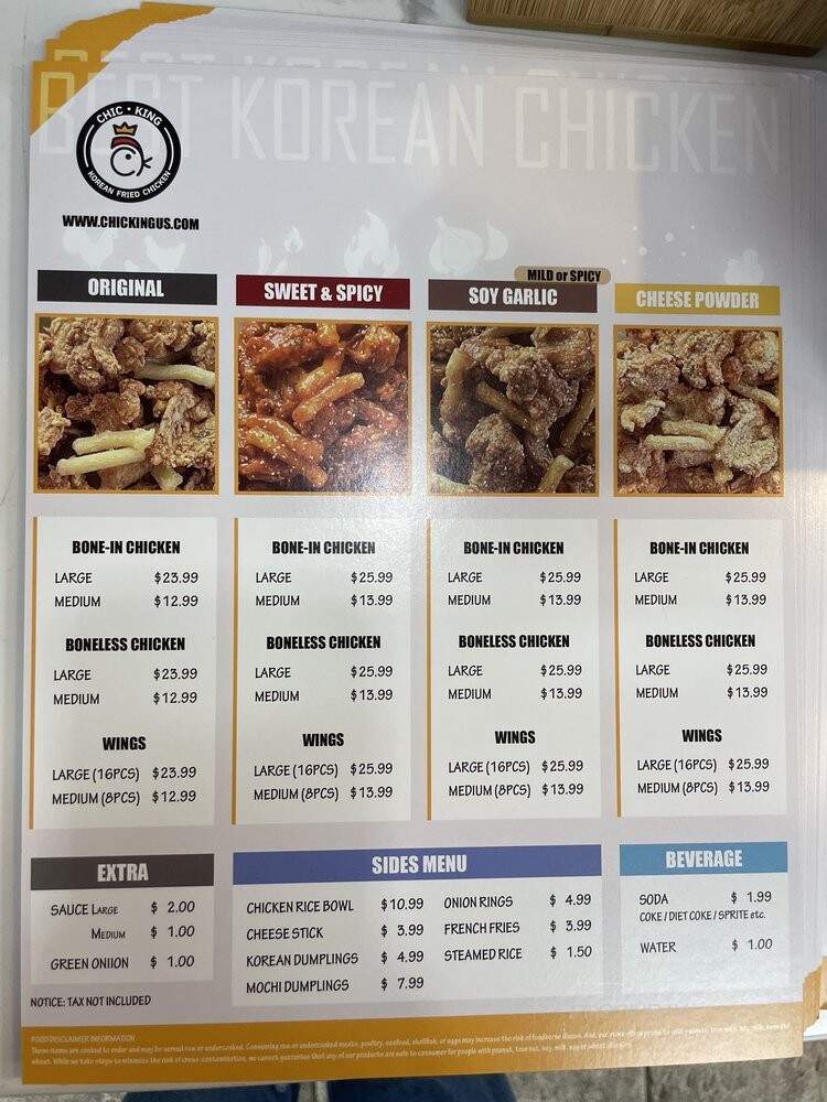 Chic King - Garden Grove, CA menu_pic
