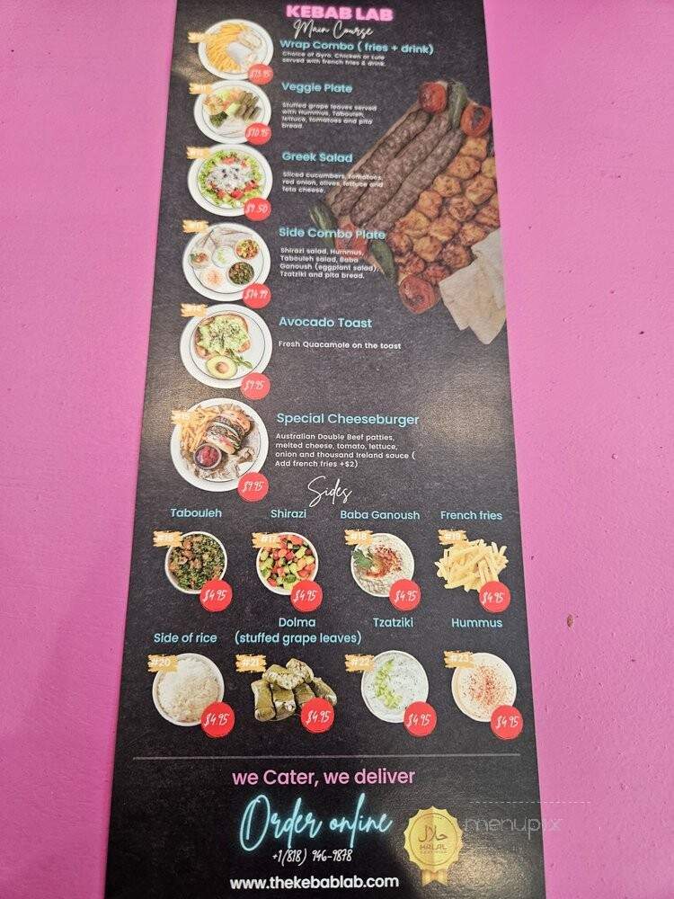 Kebab Lab - Northridge, CA menu_pic