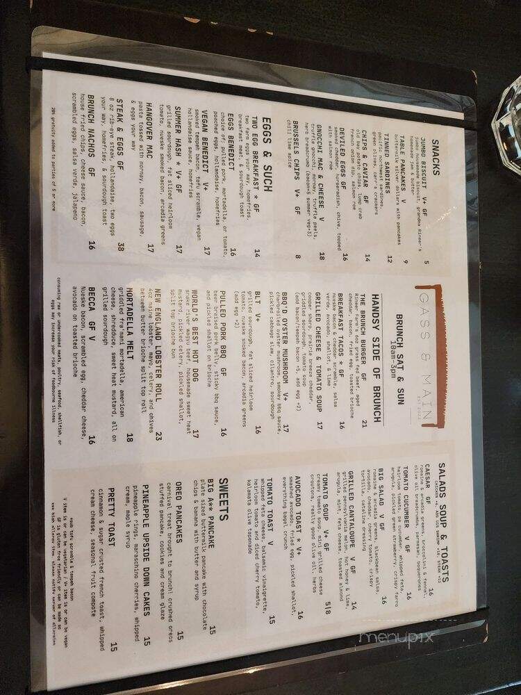 Gass and Main - Haddonfield, NJ menu_pic