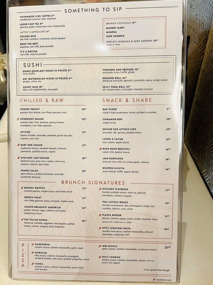 PLANTA - New York, NY menu_pic