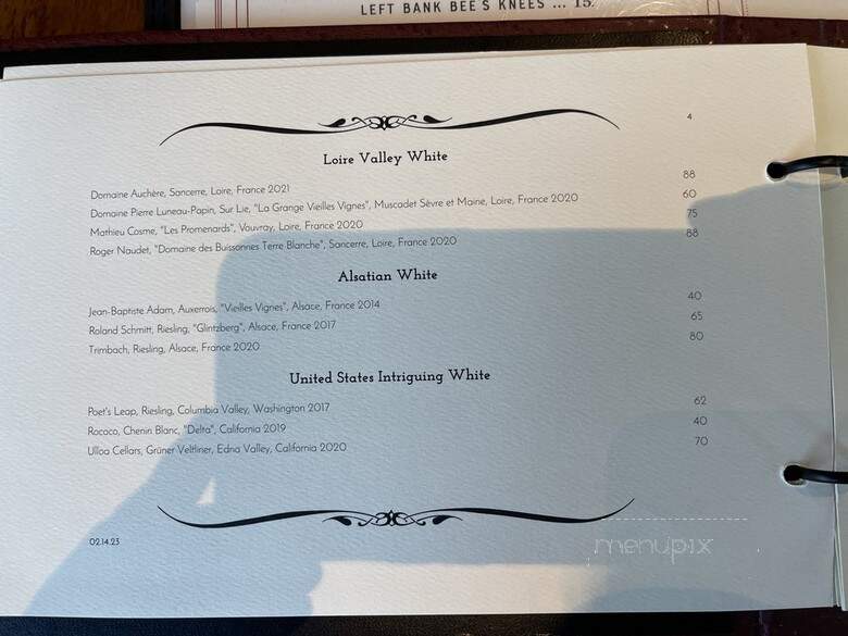 Left Bank Brasserie - Oakland, CA menu_pic