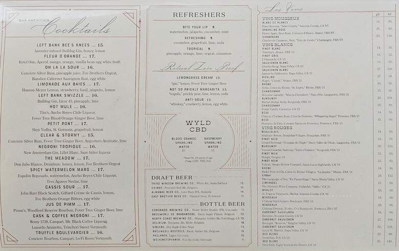 Left Bank Brasserie - Oakland, CA menu_pic