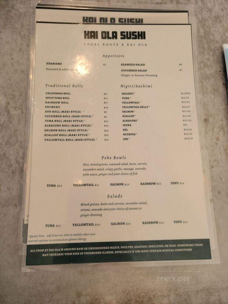 Local Roots - Solana Beach, CA menu_pic