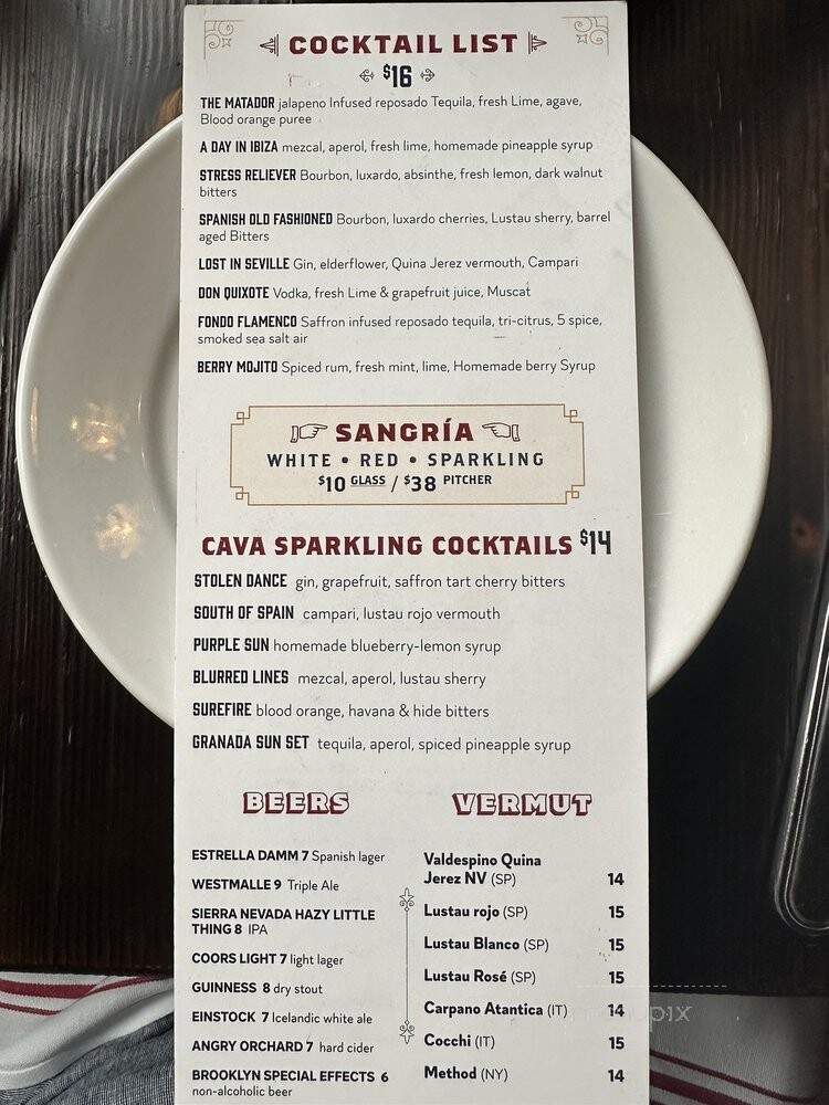 Buleria Tapas & Wine Bar - Tuckahoe, NY menu_pic