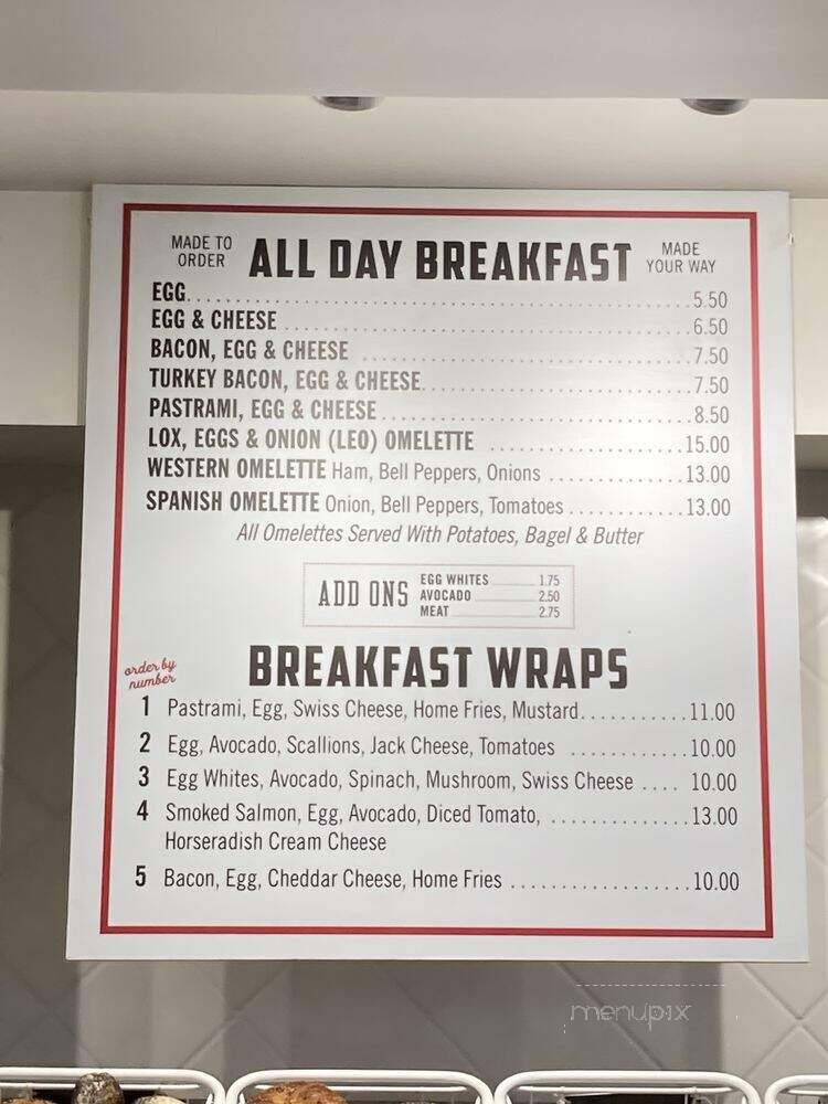 Kossar's Bagels & Bialys - New York, NY menu_pic